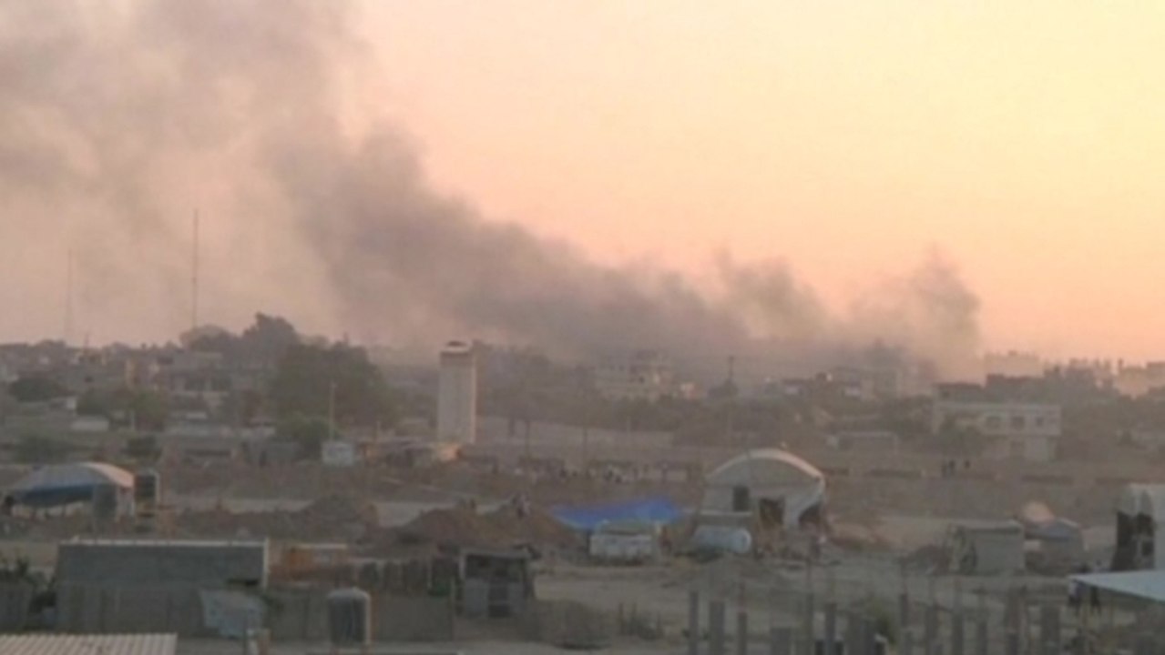 Explosions seen at tunnels area between Gaza an...
