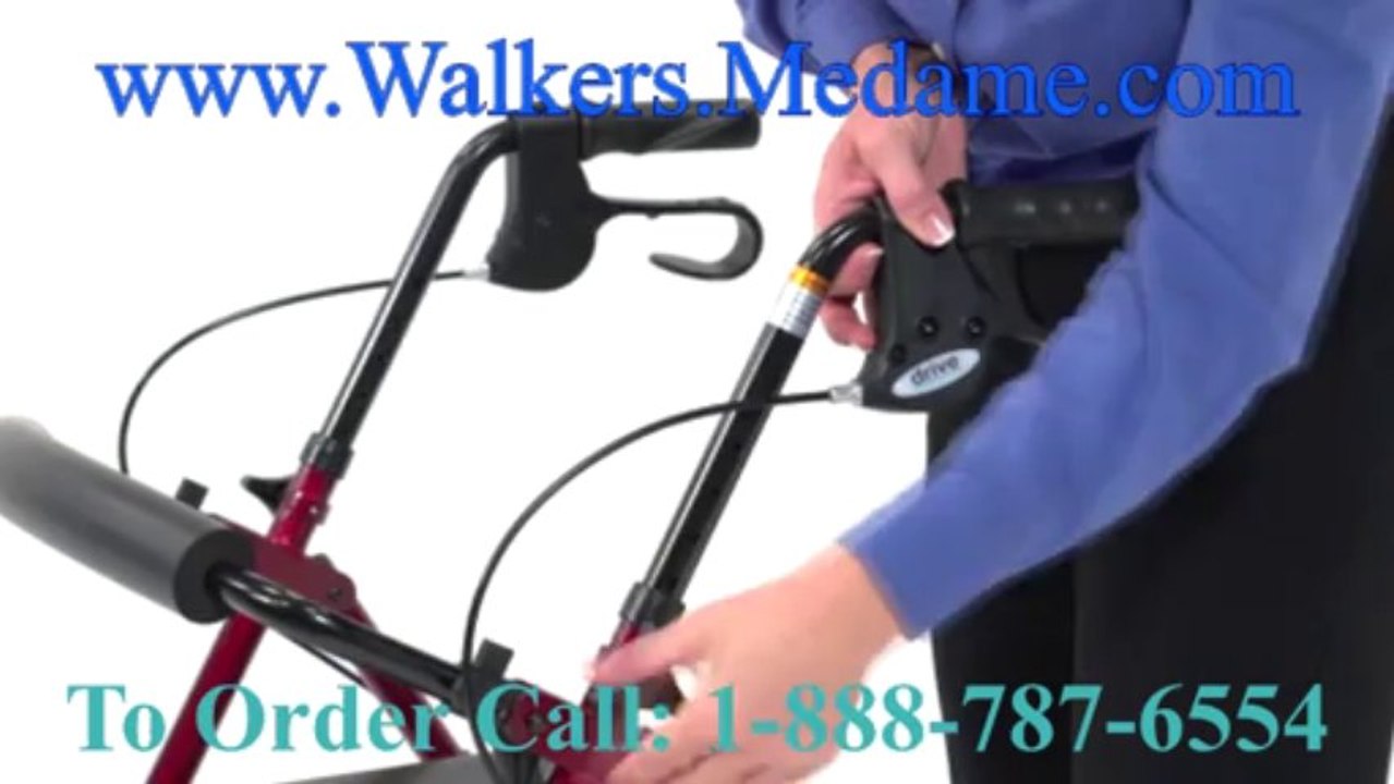Silver Foldable Walker with Wheels