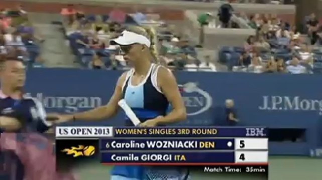 Giorgi vs Wozniacki (1 Set) - Us Open 2013 - 3° Turno - Livetennis.it