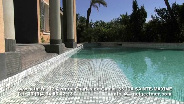 A VENDRE VILLA PISCINE VUE MER LES ISSAMBRES - 100 mètres de la mer - netm.fr