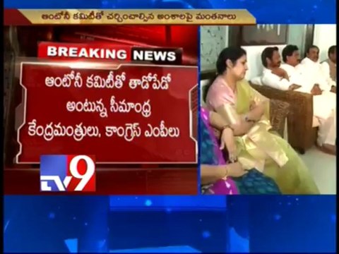 Antony Committee to meet Seemandhra Union ministers and MPs tomorrow