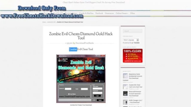 Zombie Evil Cheats 2013 Updated (No Survey Download)
