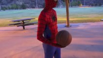 Spiderman Plays Basketball Part 2!! The amazing Spiderman is Back!!
