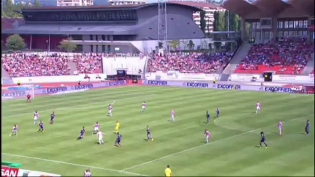 But Kévin BERIGAUD (8ème) - Evian TG FC - Olympique Lyonnais (2-1) - 2013/2014