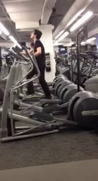 This dancer is working on his choregraphy! Funny...