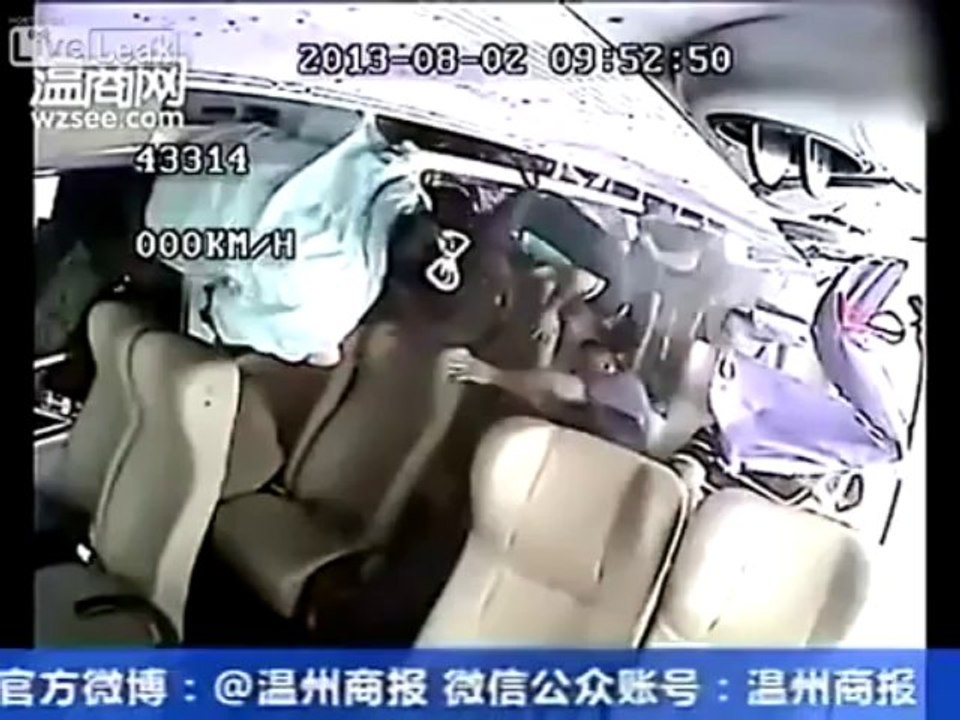 China accident between a bus and a truck