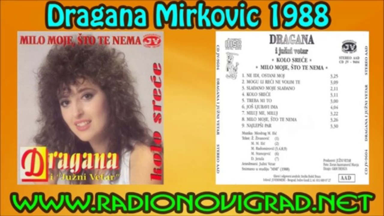 Dragana Mirkovic 1988 - Mogu li reci, ne volim te (Audio) HD