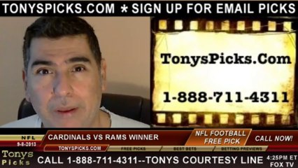 St Louis Rams vs. Arizona Cardinals Pick Prediction NFL Pro Football Odds Preview 9-8-2013