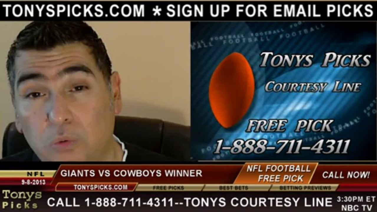 Dallas Cowboys vs. New York Giants Pick Prediction NFL Pro Football Odds Preview 9-8-2013