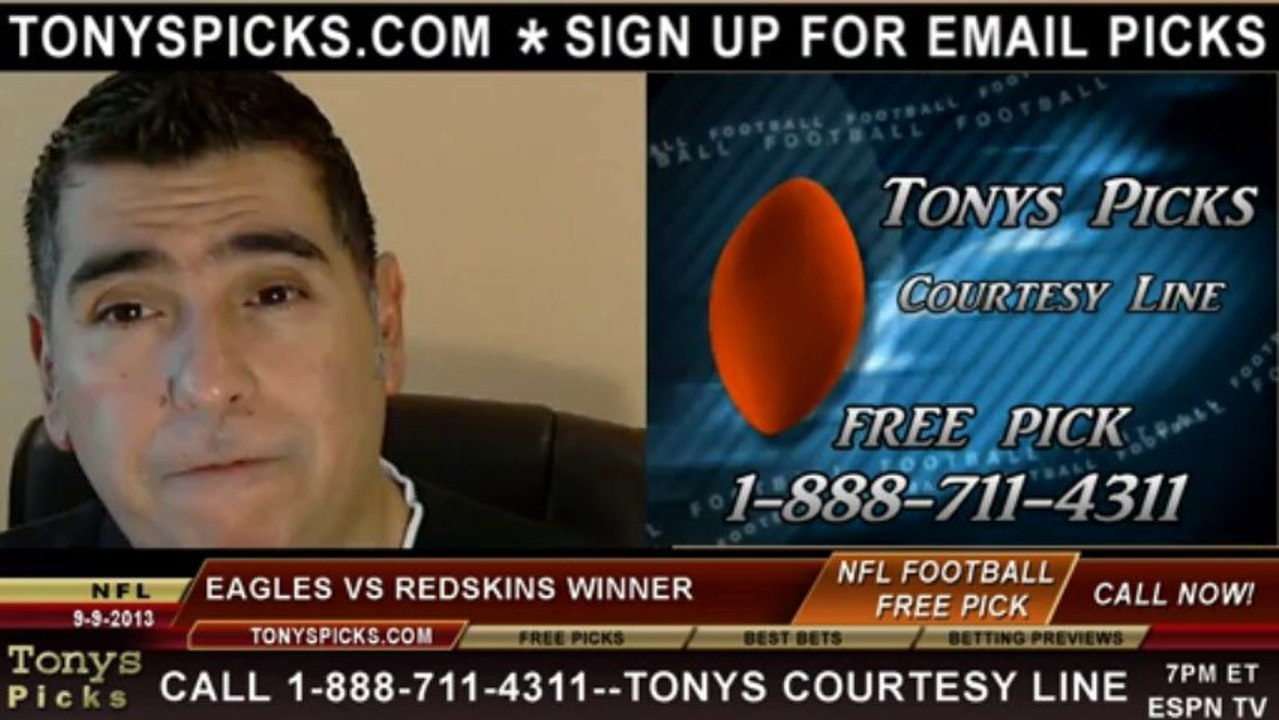 Washington Redskins vs. Philadelphia Eagles Pick Prediction NFL Pro Football Odds Preview 9-9-2013