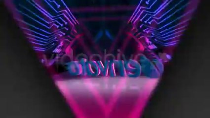 Triangle neon style slideshow - After Effects Template