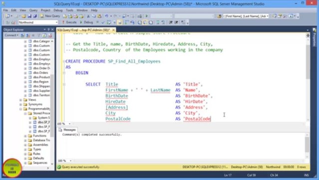 SQL Tutorial In Urdu - Create Your First Stored Procedure