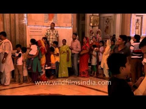 Devotees offering prayers on Janmashtami