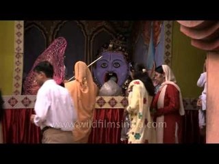 Followers of Lord Krishna on the festival of Janmashtami