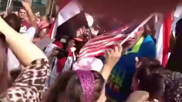 مظاهره حاشدة للمصرين بلوس انجلوس لتأييد الفريق اول عبد الفتاح السيسي