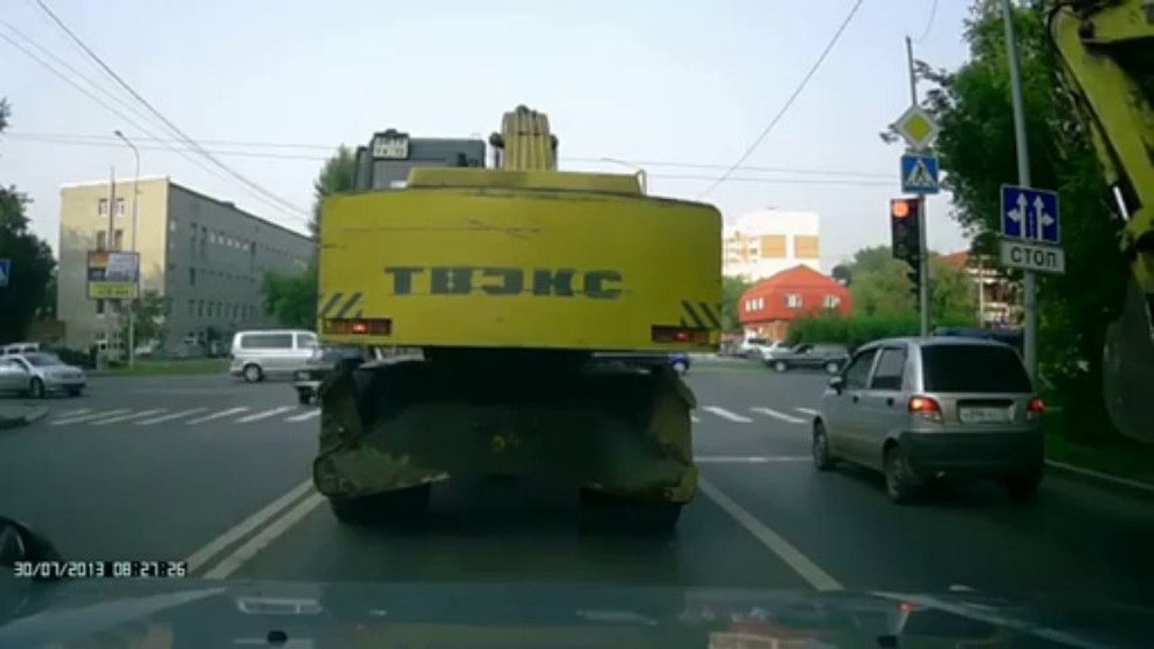 Excavator Fixes Broken Tail Light