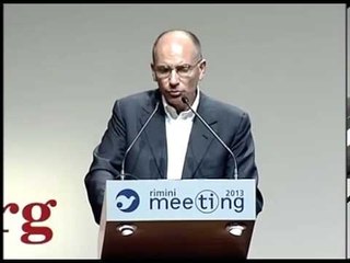 Rimini - Enrico Letta al Meeting (18 08.13)