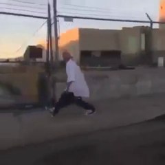 Pull up your pants dummy!  So funny fall of this sagger!