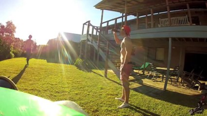 Frisbee Beer Trick - How to open a beer with a frisbee.