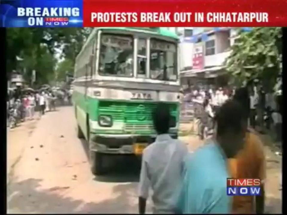 Protest after kid run over