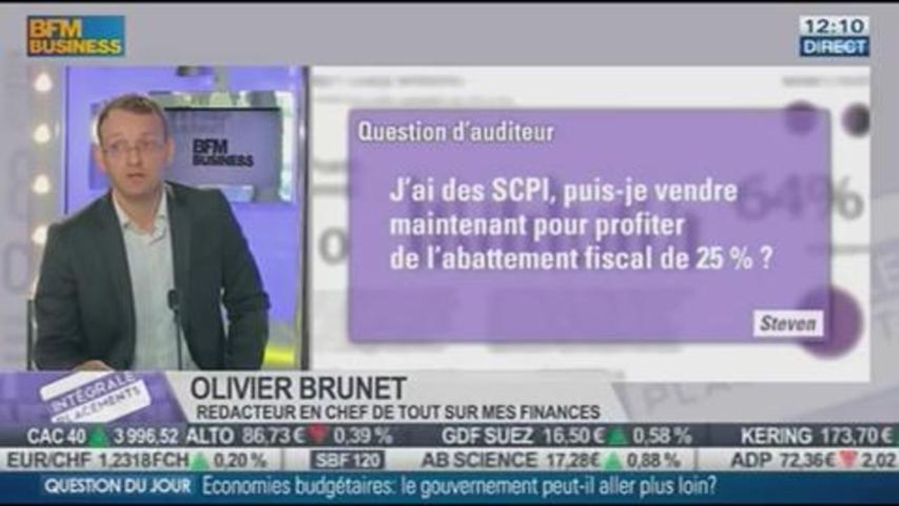 Les réponses d'Olivier Brunet aux auditeurs dans Intégrale Placements - 02/09 1/2