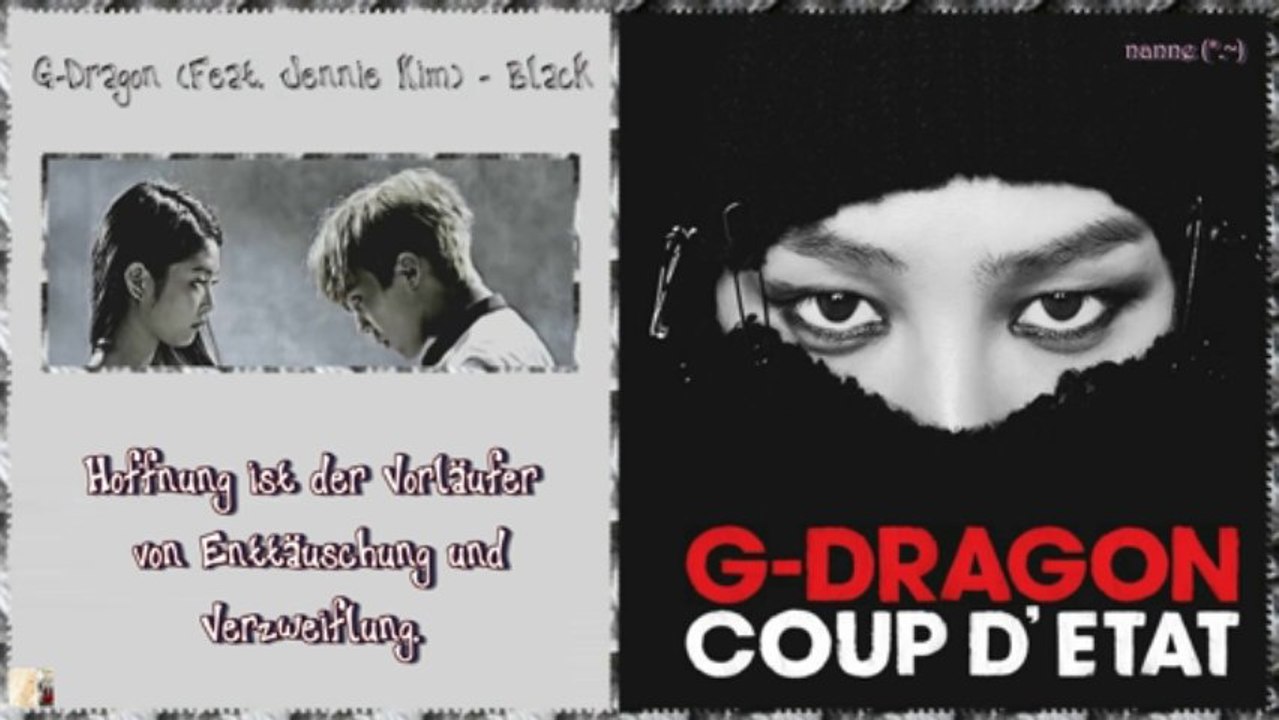 G-Dragon (Feat. Jennie Kim) - Black k-pop [german sub]