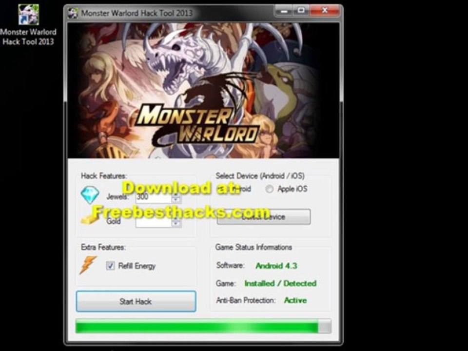 Monster Warlord Hack Tool 2013 Android & iOS