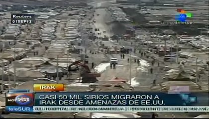 Migran casi 50 mil sirios a Irak por inminente ataque de EE.UU.