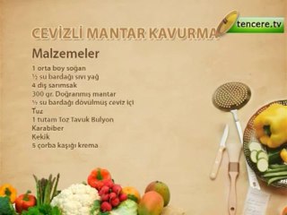 Cevizli Mantar Kavurma - Yemek Tarifi