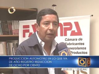 Producción automotriz registra reducción de 8% en lo que va de año