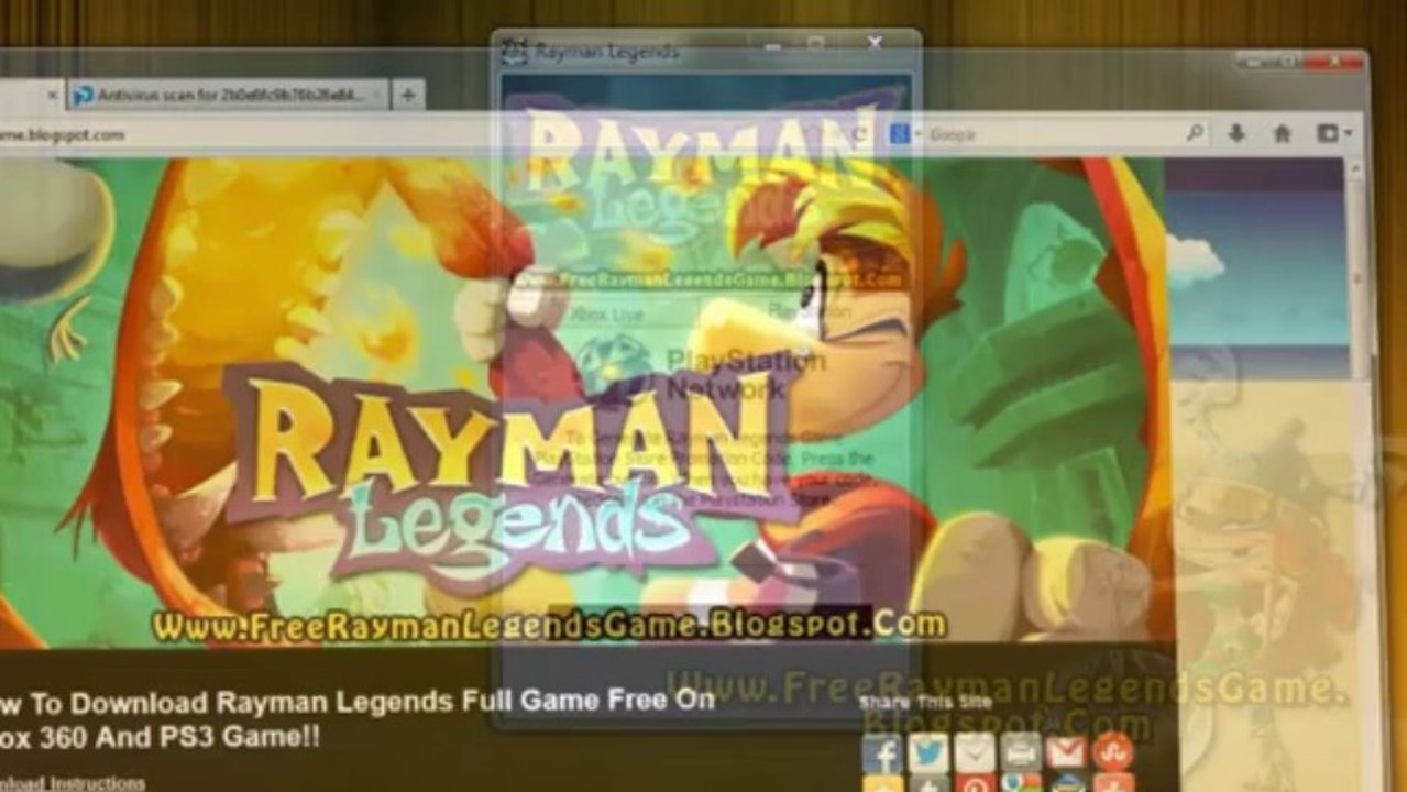 Rayman Legends Game Code Free Giveaway - Xbox 360 - PS3