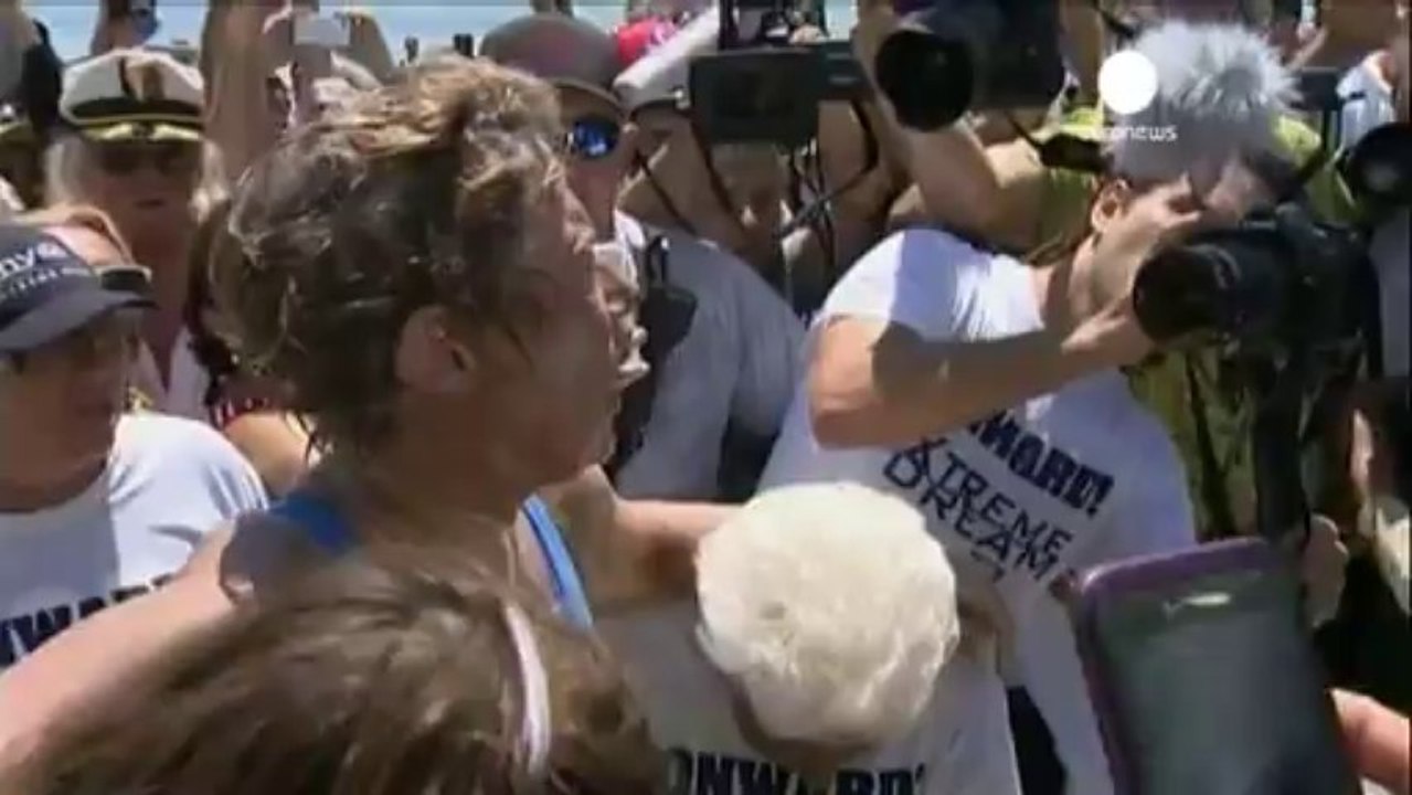 La nadadora Diana Nyad hace historia entre Cuba y Florida