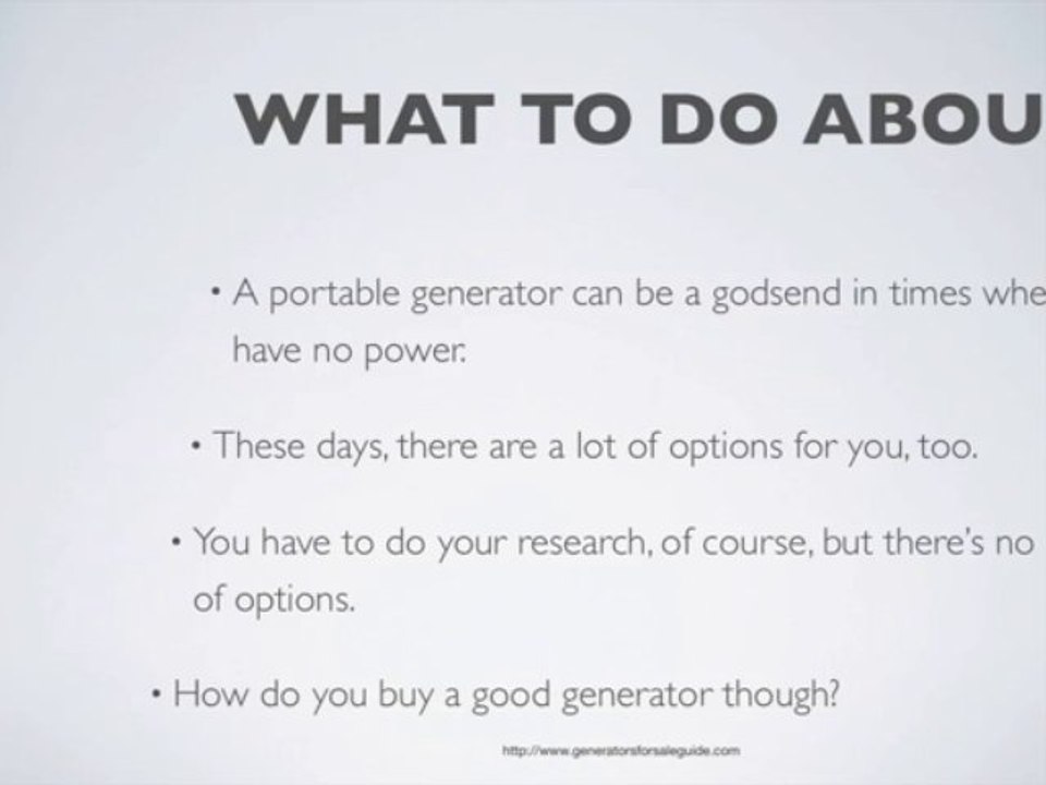 Things You Should Remember When Using Portable Generators