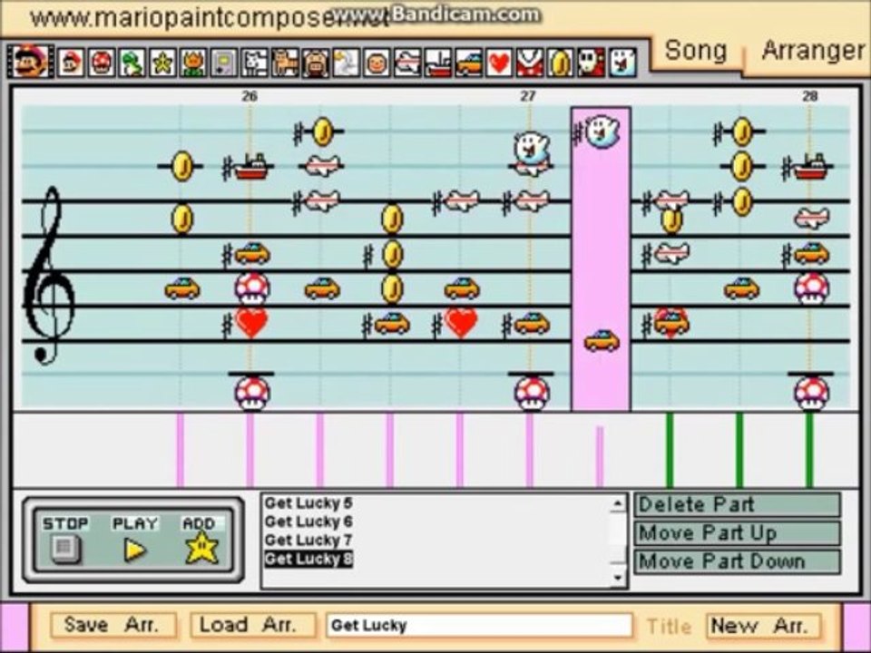 Get Lucky - Mario Paint Composer - Daft Punk