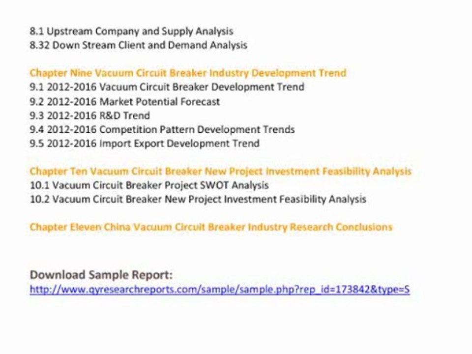 Global And China Vacuum Circuit Breaker Industry 2013 at http://www.qyresearchreports.com/
