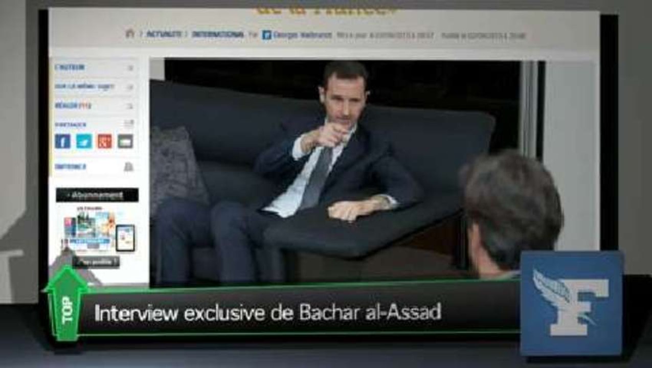 Top Média : l'interview exclusive de Bachar el-Assad dans le Figaro