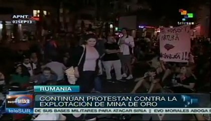 Rumanos rechazan mina de oro por contaminar el medio ambiente