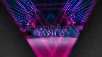 Triangle neon style slideshow - After Effects Template