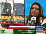 firdos ashiq awan nay sarkari buses kerai par chara di