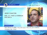 Chacón: Al menos 2 horas tomará restablecer el servicio eléctrico en estados del centro del país