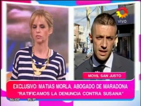 Pronto.com.ar Morla ratifica la denuncia de Maradona a Susana