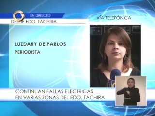 Continúan fallas eléctricas en la zona metropolitana del estado Táchira