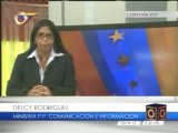 Ministra de Comunicación: Restablecido servicio eléctrico en cinco estados del país y la Gran Caracas
