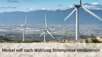Bundeskanzlerin Merkel will nach Wahlsieg Strompreise eindämmen