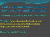 Sunnyvale Locksmith (408) 571-9053 Locksmith Services in Sunnyvale