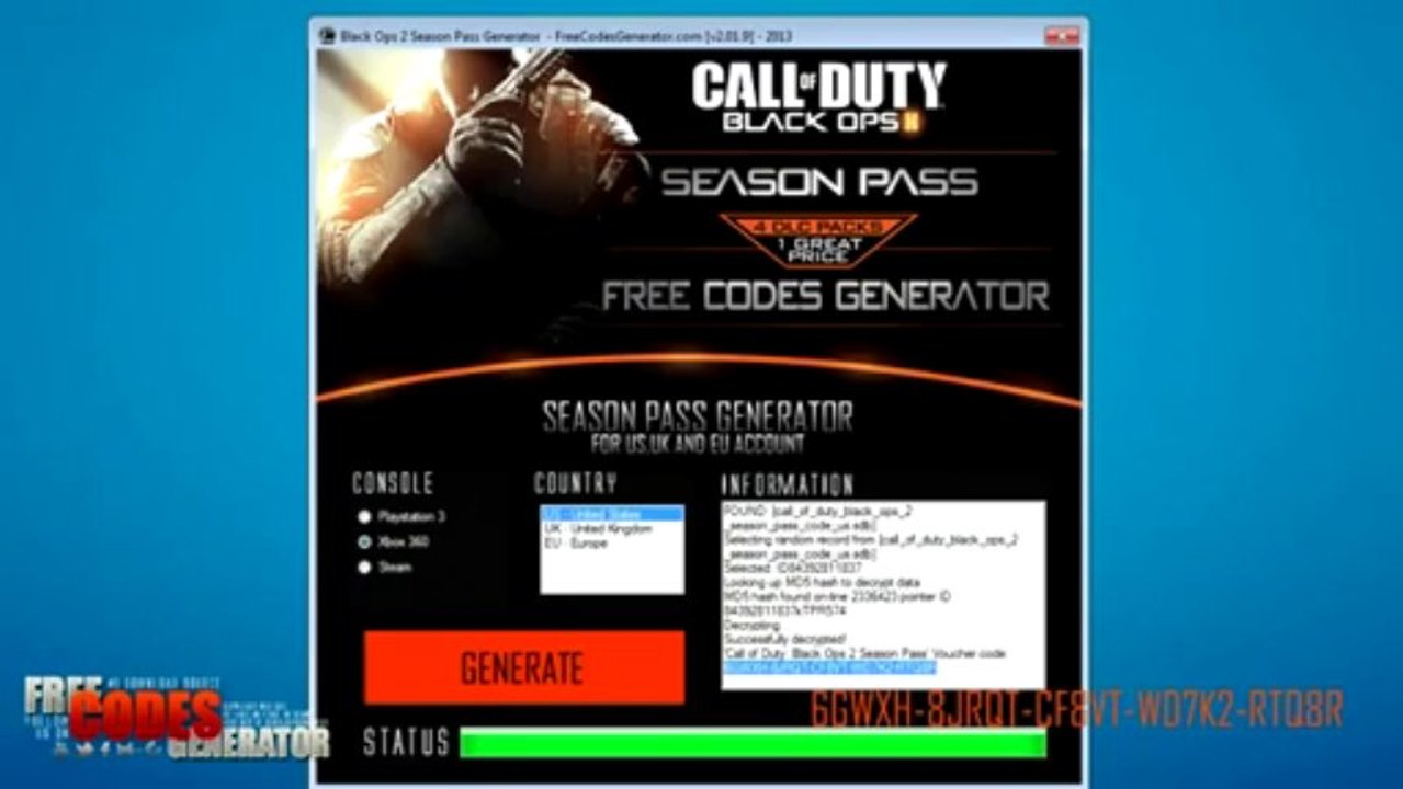 Black Ops 2 Season Pass Codes Generator 2013
