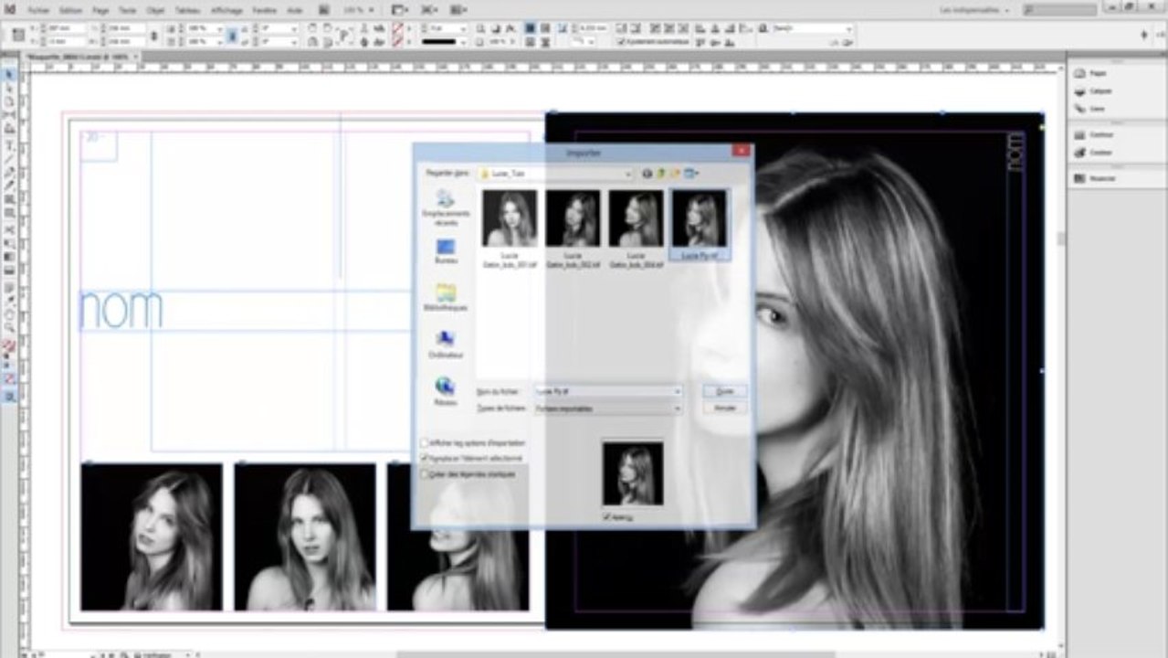 Création d'une page de "Belles de Scènes"