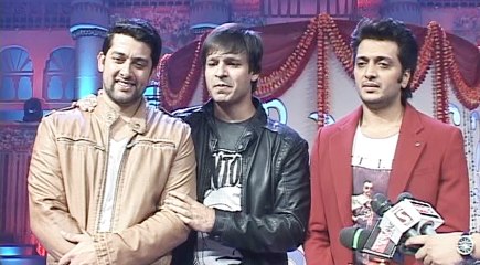 Grand Masti Team on the sets of Pavitra Rishta