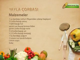 Yayla Çorbasi - Yemek Tarifi