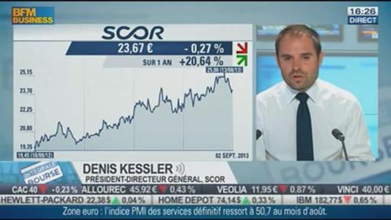 Le plan stratégique de SCOR jusqu'à mi 2016 : Denis Kessler, Intégrale Bourse - 04/09